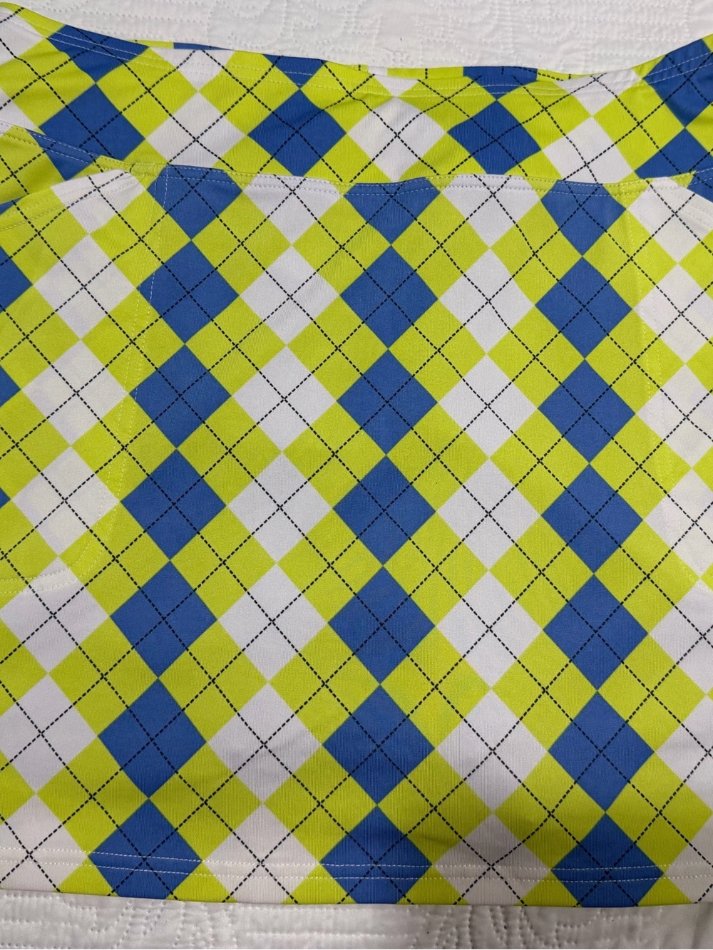 Jofit Blue Green White Argyle Golf Tennis Skort Size Large